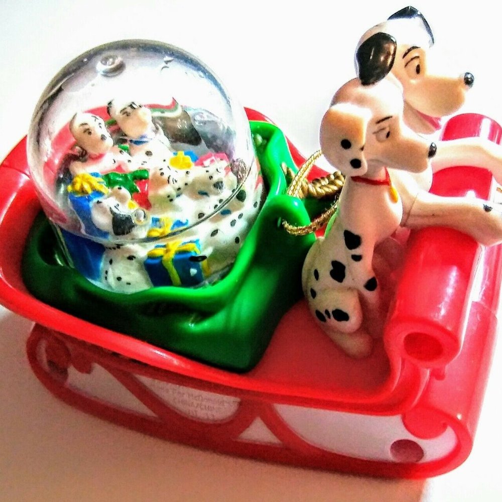 DALMATIONS McDonalds sleigh snowglobe ornament